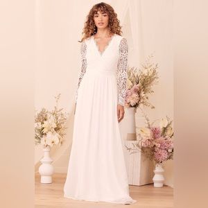 “Awaken my love” White maxi dress from Lulus